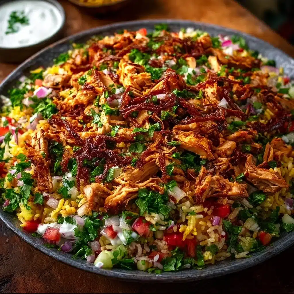 Chicken Shawarma Crispy Rice Salad – Easy Middle Eastern Dinner Recipe