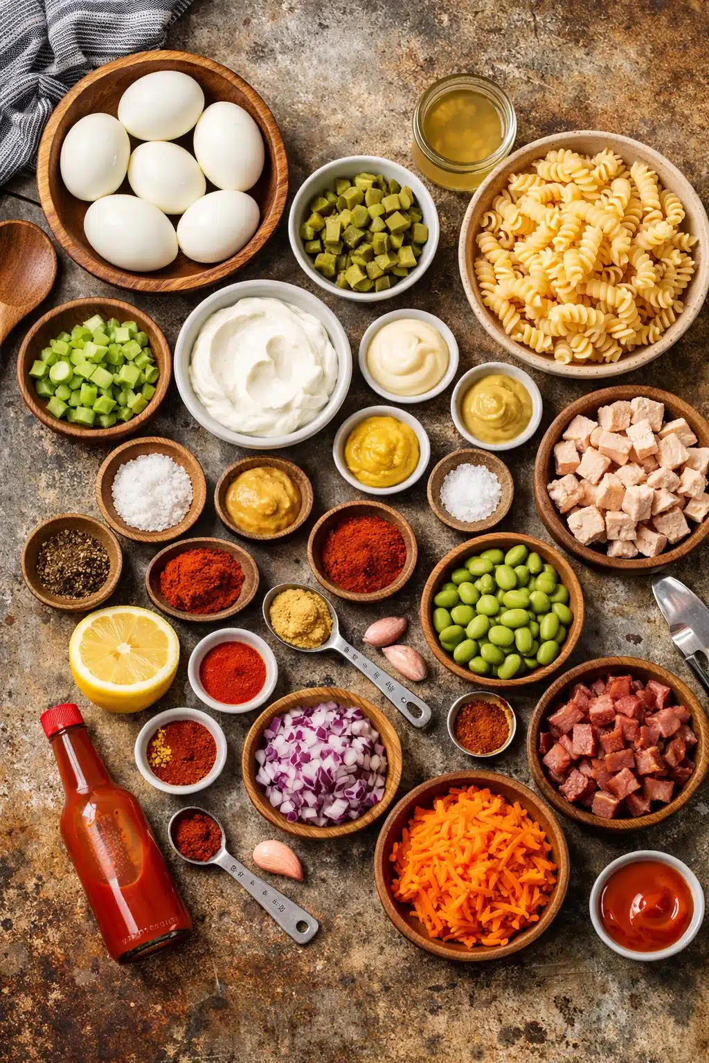 Creamy High Protein Egg Pasta Salad