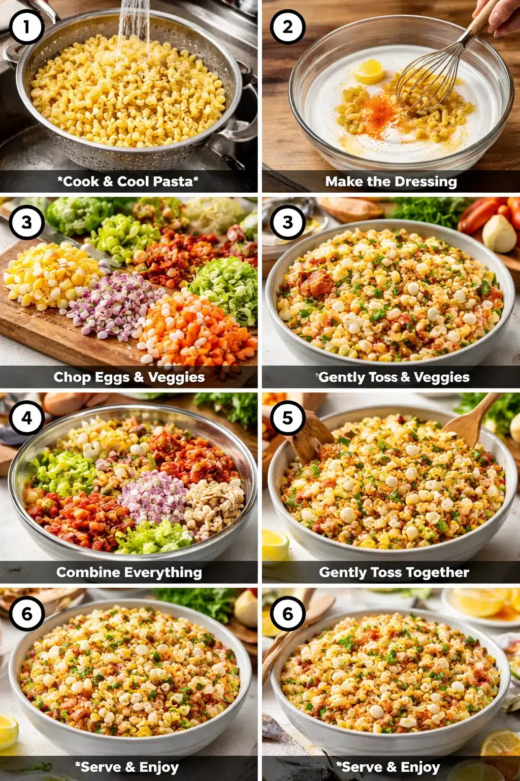 Creamy High Protein Egg Pasta Salad
