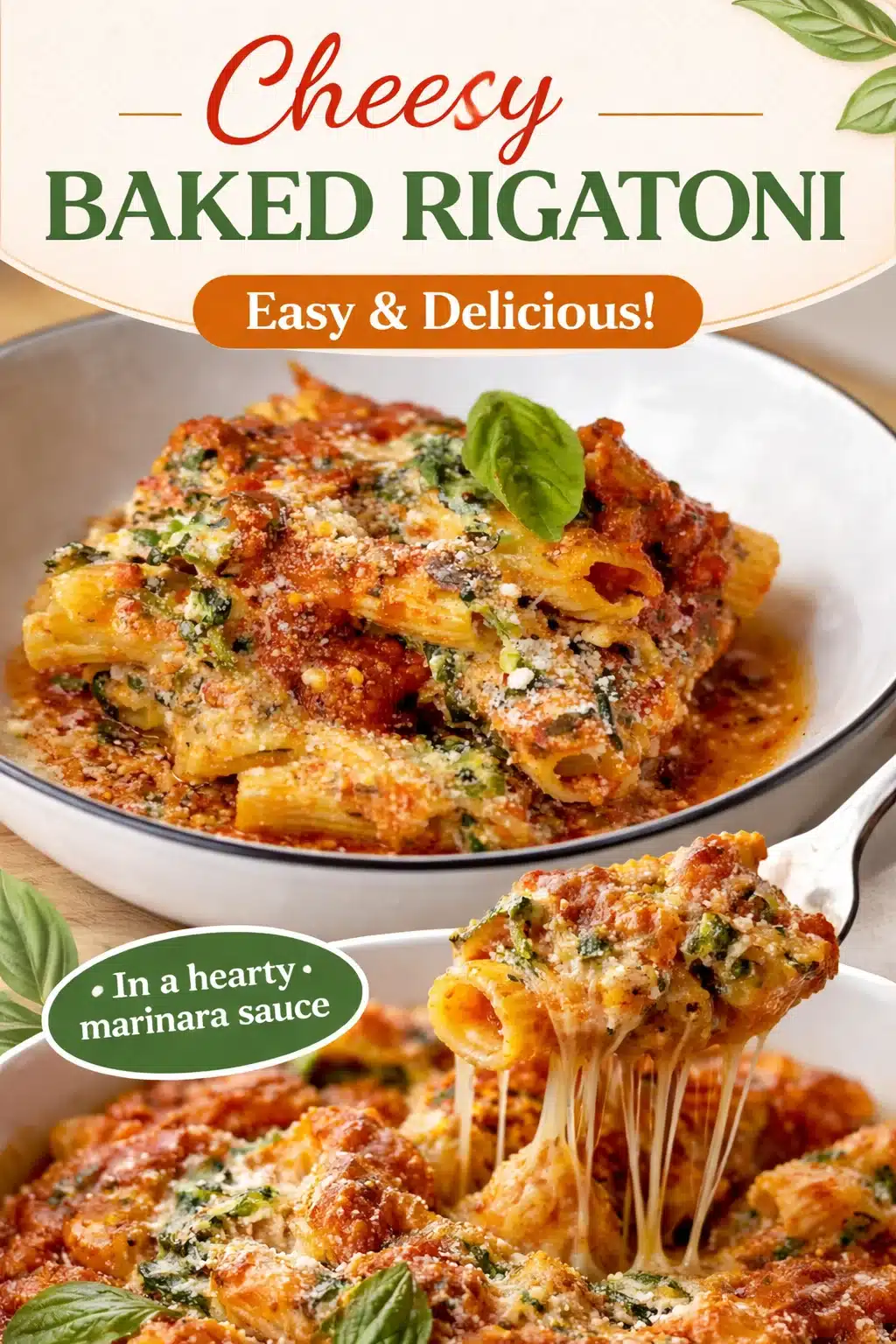 Delicious Baked Ziti with Ricotta and Mozzarella – So Easy!