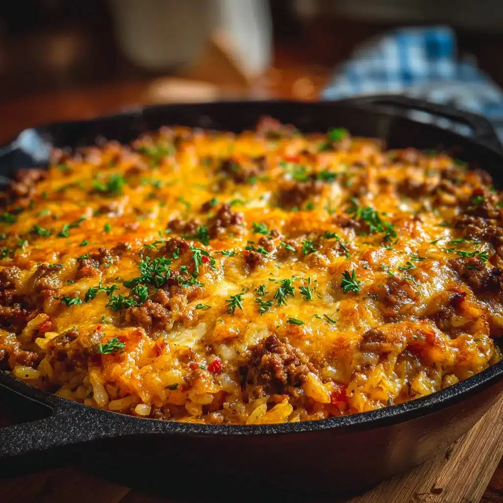 Deliciously Cheesy Hamburger Rice Casserole: A Mouth-Watering Comfort Food Recipe