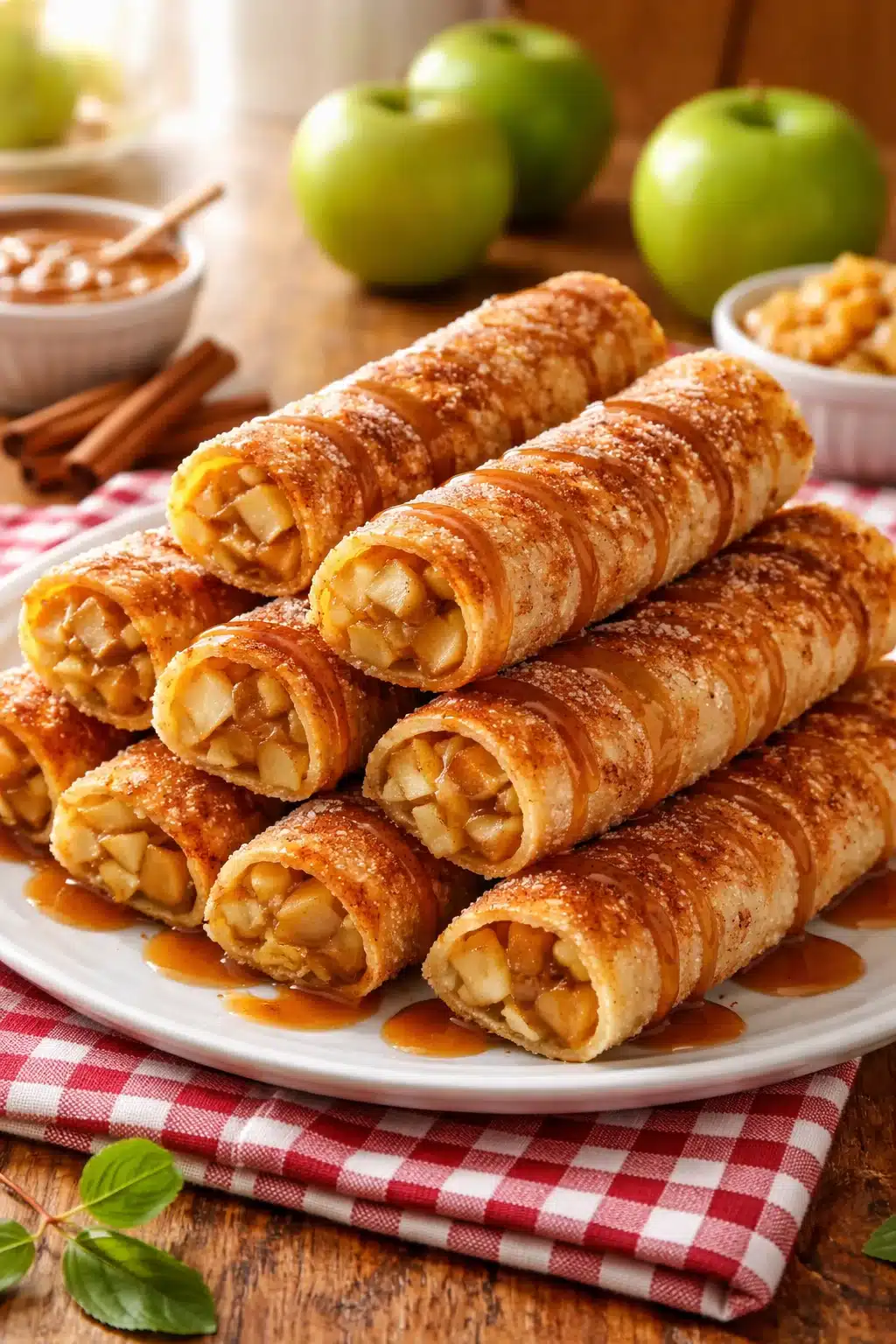 Deliciously Crispy Caramel Apple Taquitos You&rsquo;ll Love