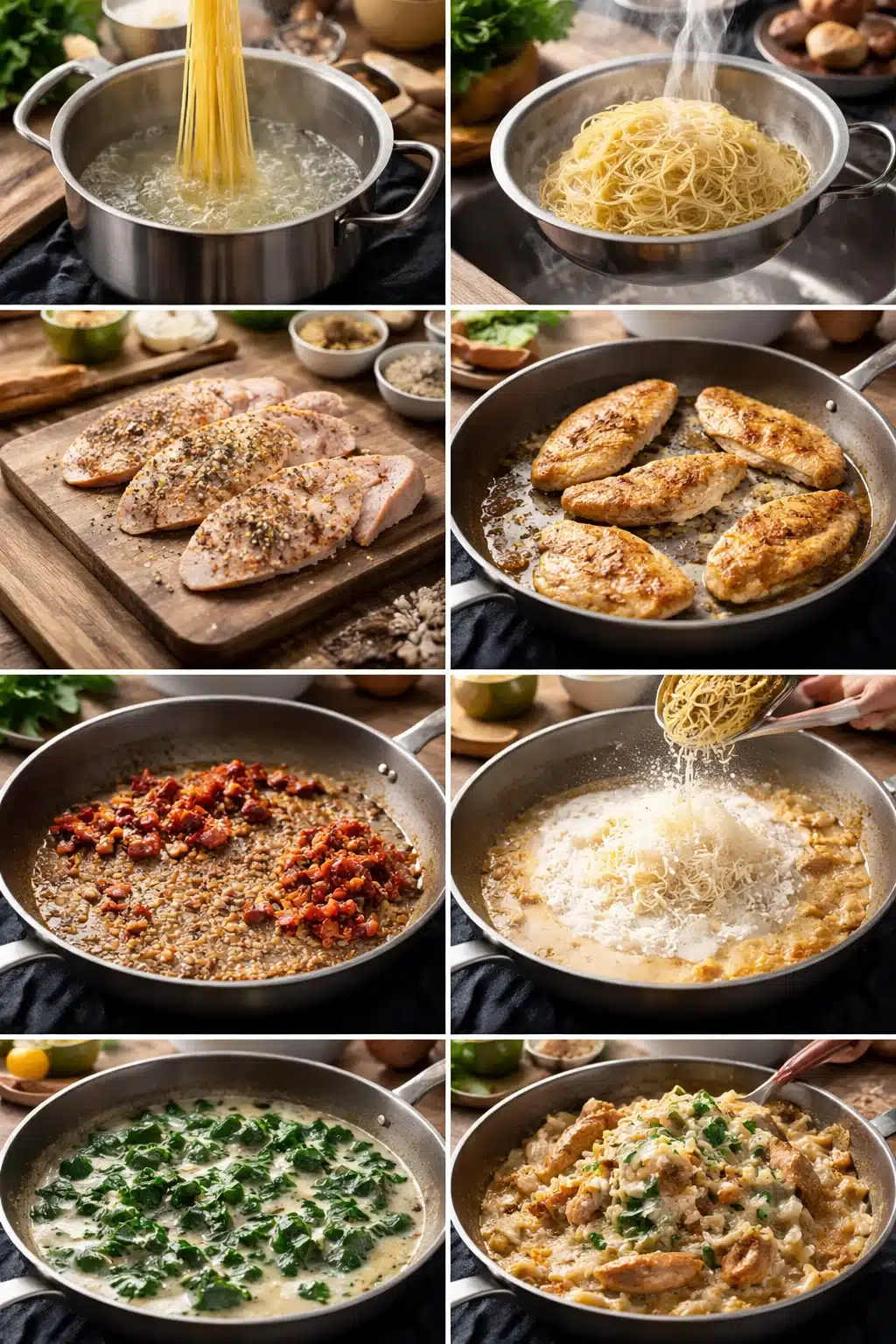 Deliciously Easy Creamy Tuscan Garlic Chicken Pasta