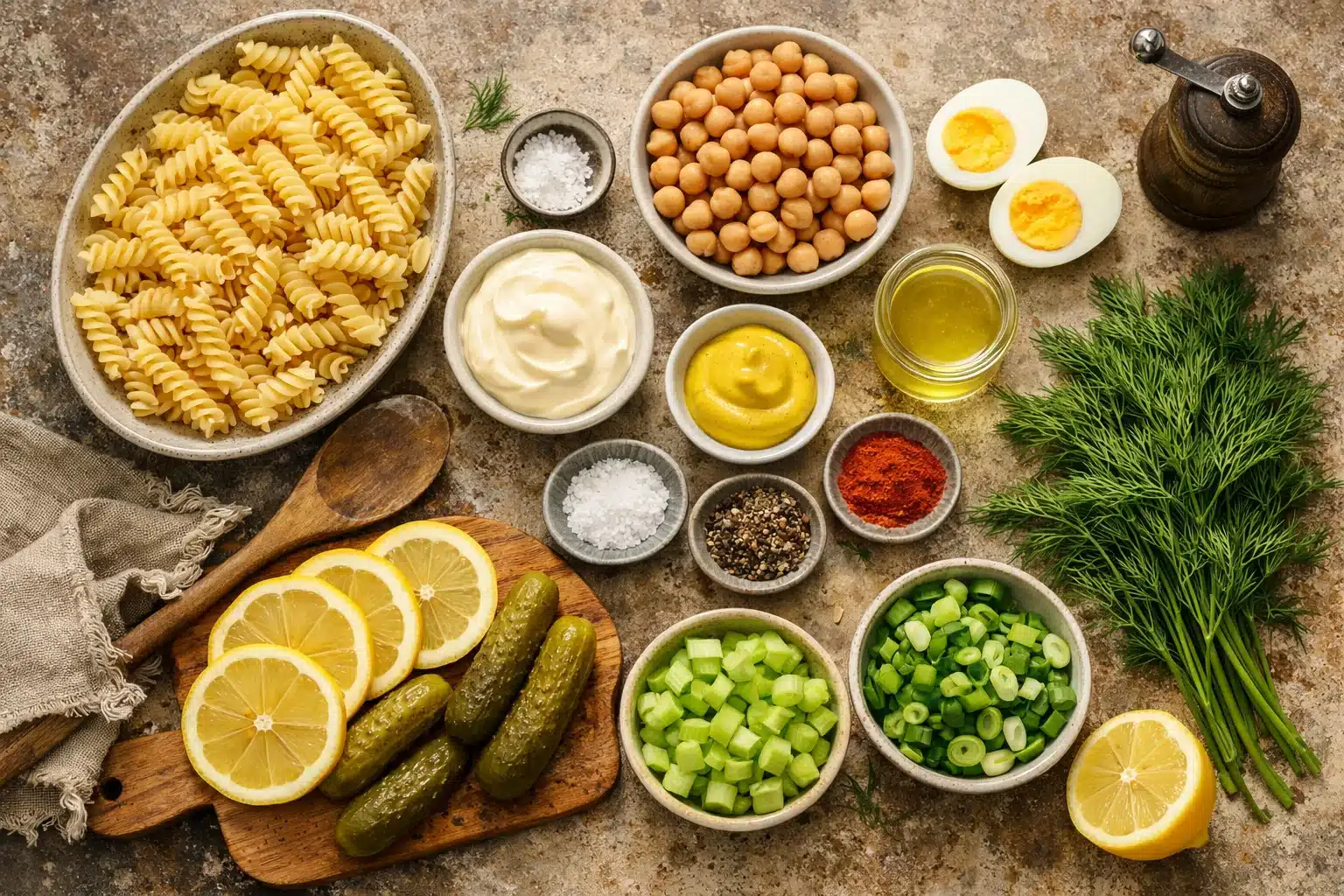 Deviled Egg Chickpea Pasta Salad That's Perfect for Any Gatherings