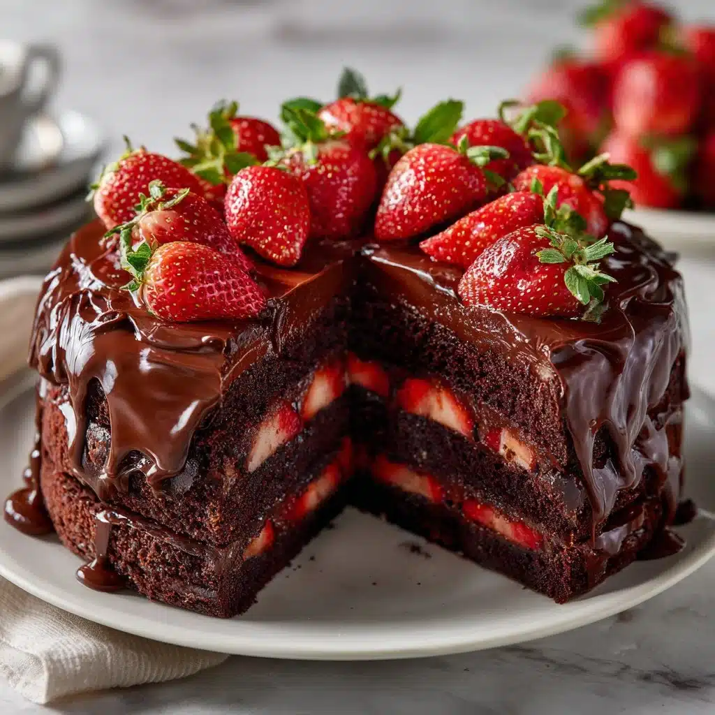 Indulgent Strawberry Chocolate Shell Cake That Wows Every Time