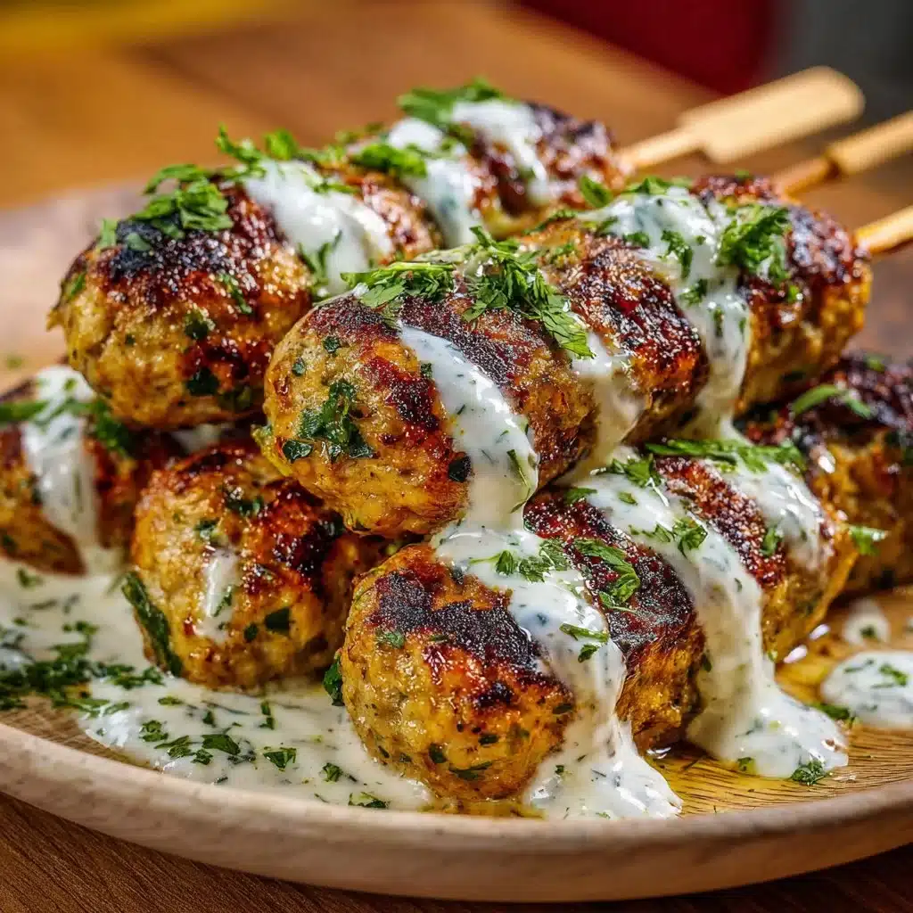 Chicken Kofta Garlic Yogurt Sauce