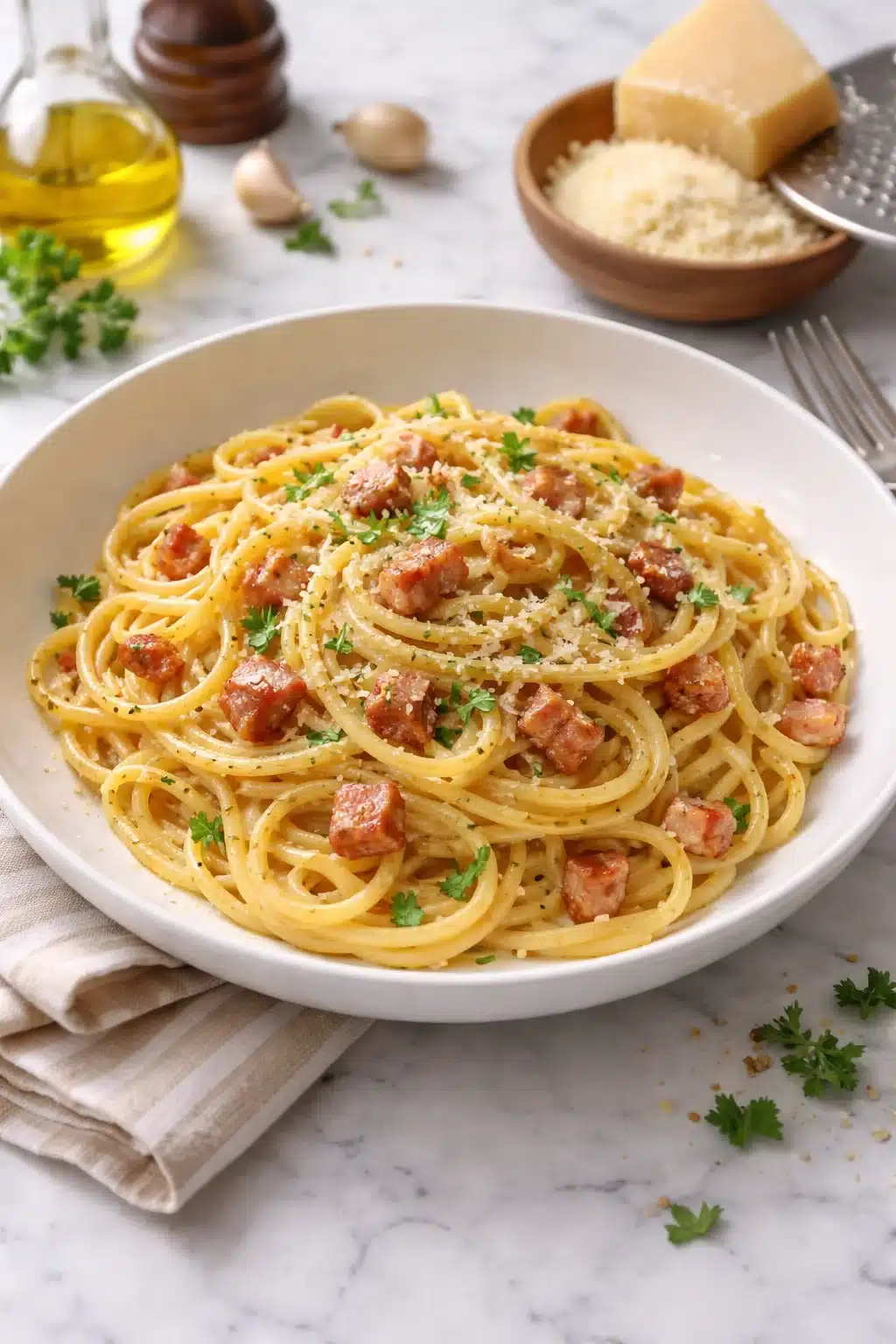 One-Pot Spaghetti Carbonara