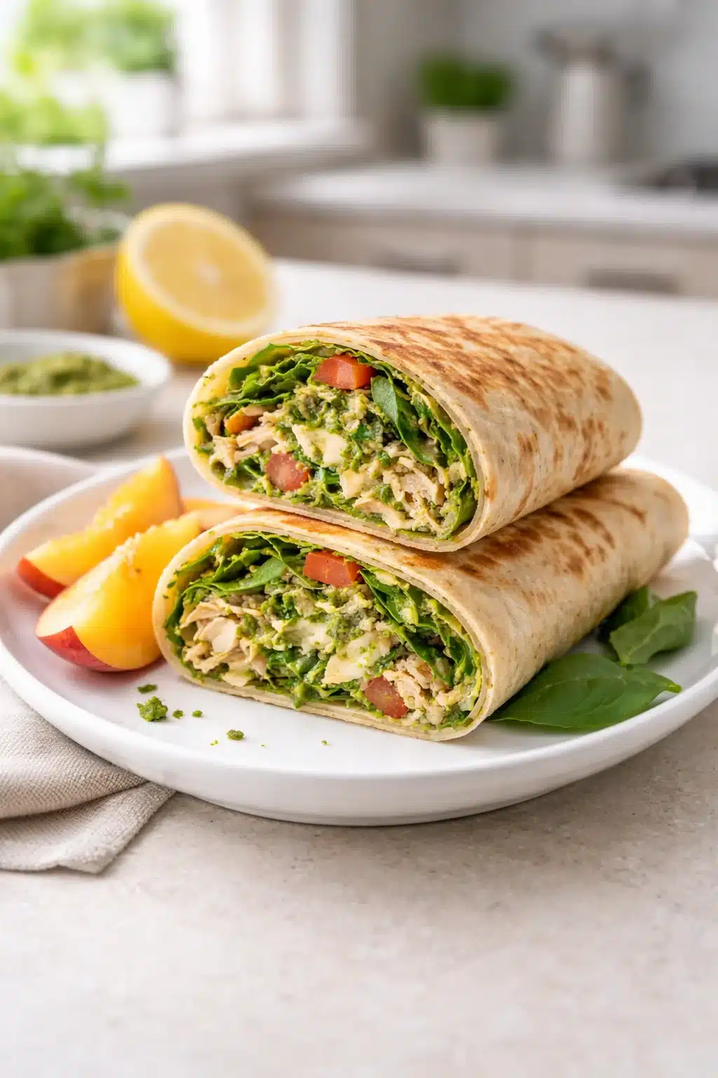 Chicken Pesto Protein Wrap