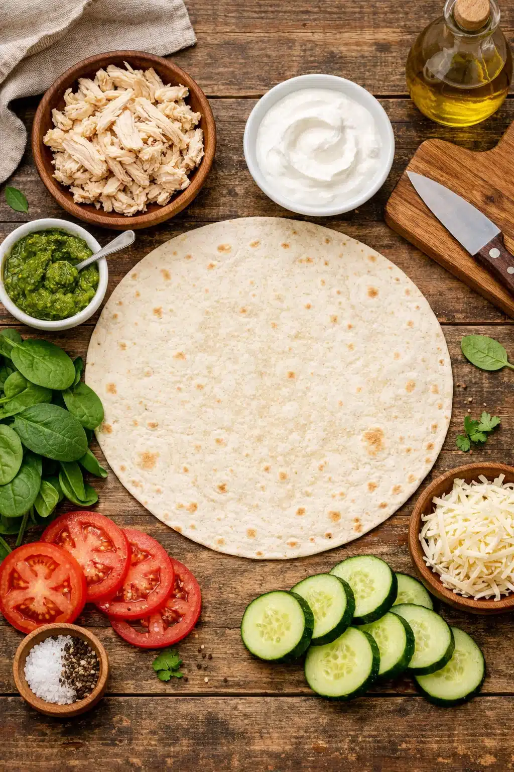 Chicken Pesto Protein Wrap