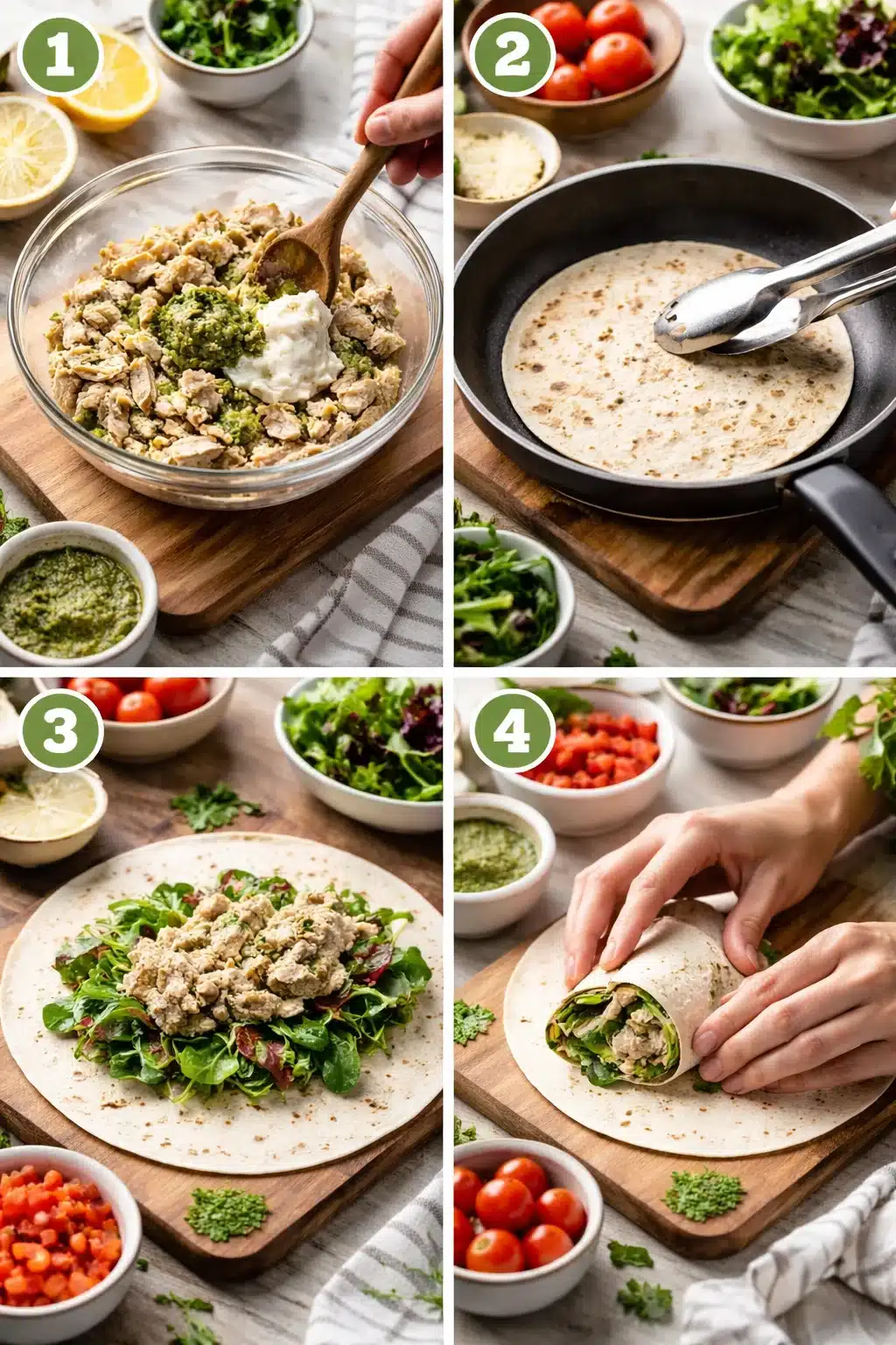 Chicken Pesto Protein Wrap