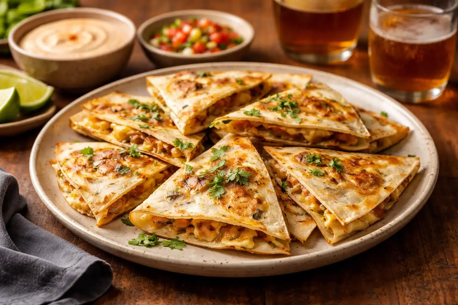Chipotle Ranch Chicken Quesadillas