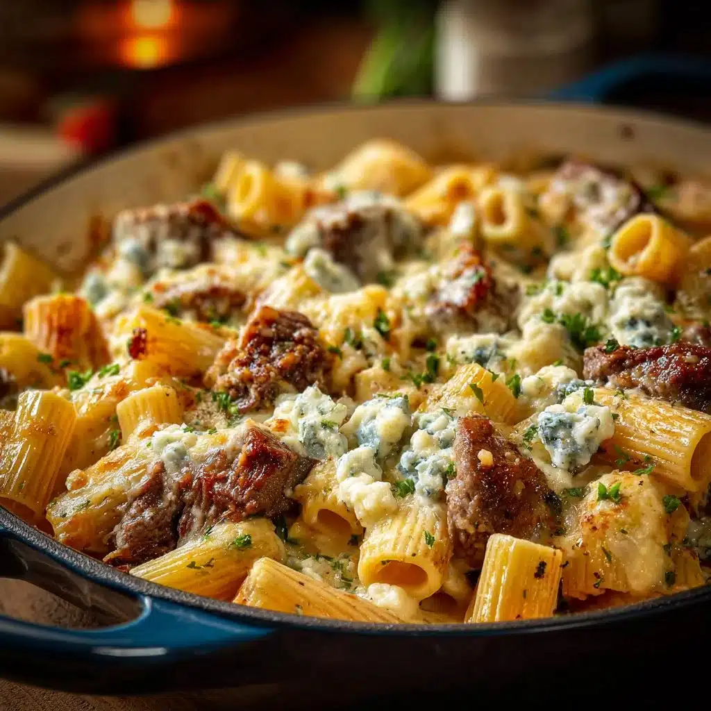 Steak & Blue Cheese Rigatoni Bake