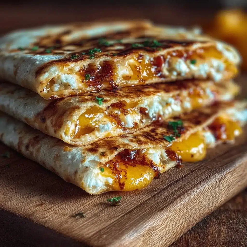Sweet & Savory Peach Quesadillas