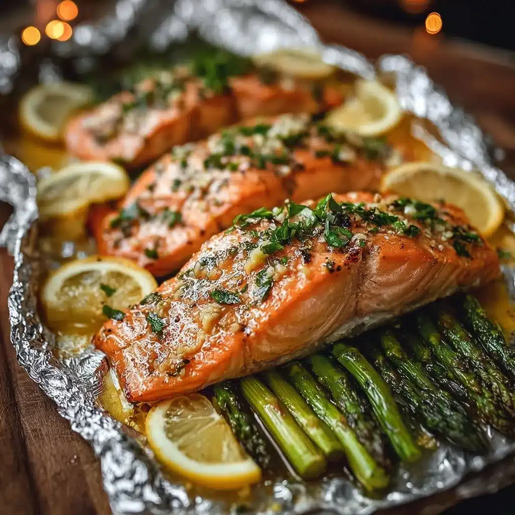 BAKED SALMON IN FOIL WITH ASPARAGUS