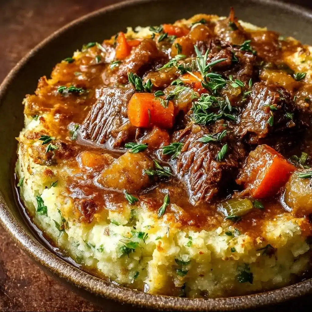 Cozy Slow Cooker Irish Lamb Stew Recipe with Easy Colcannon Crust