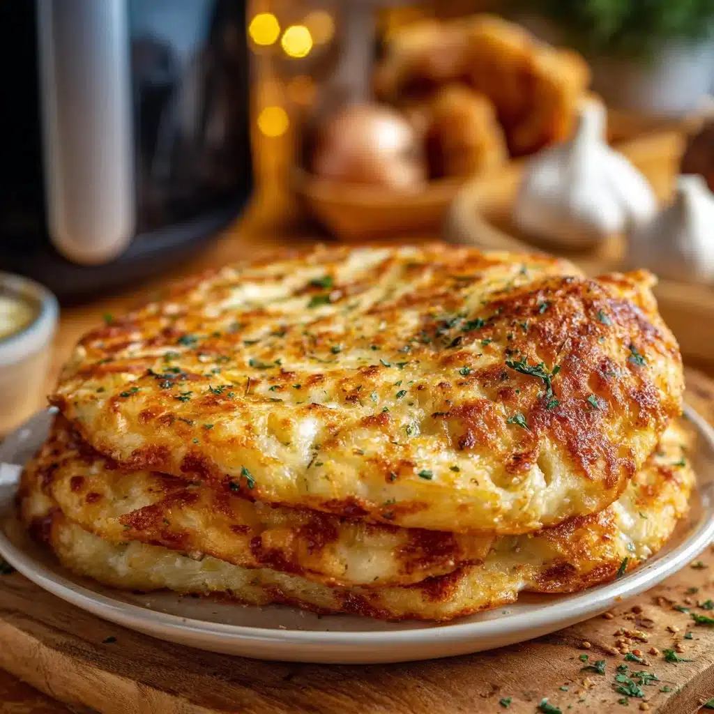 Crispy Air Fryer Cheesy Tortilla Garlic Bread Recipe