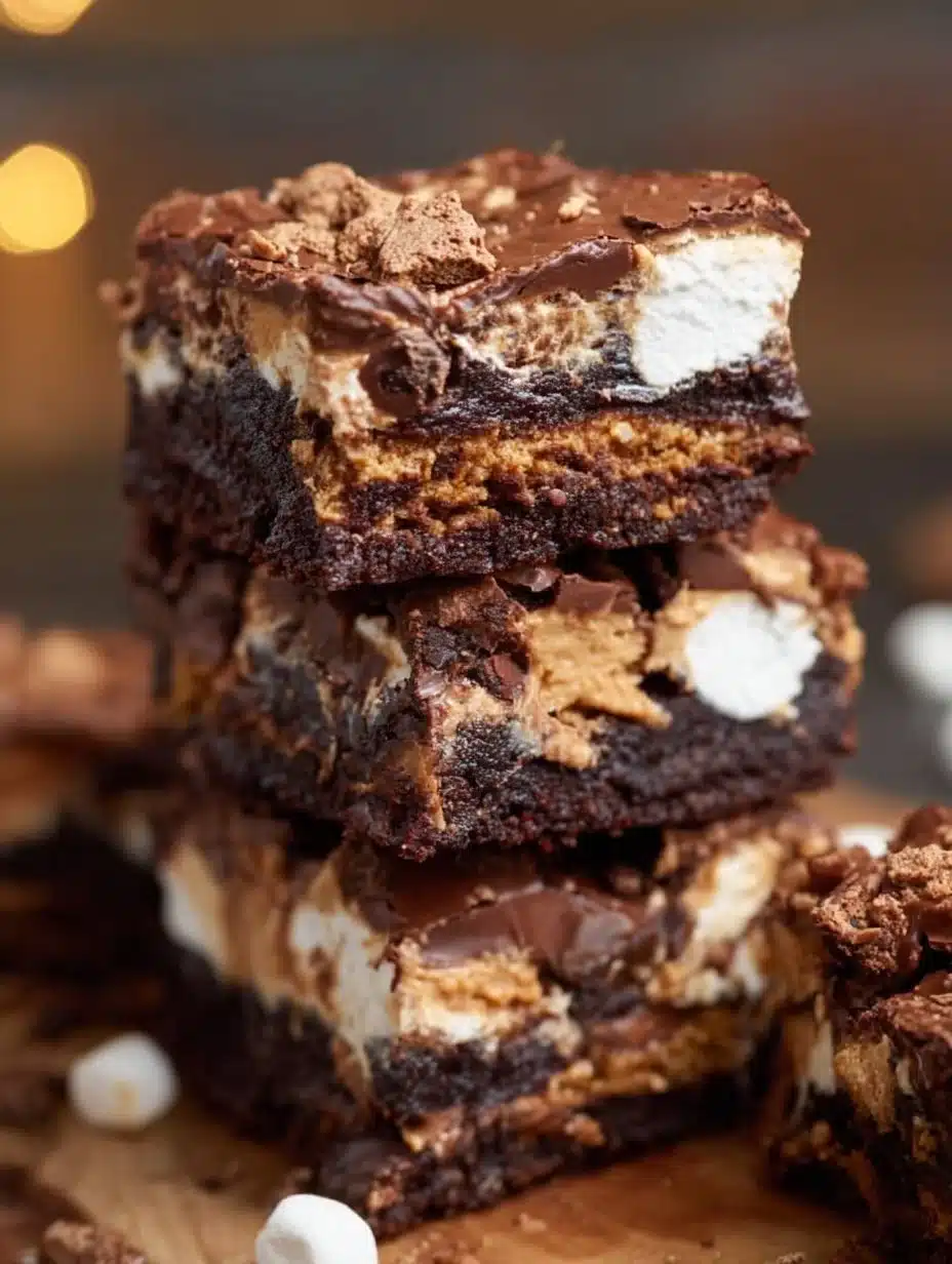 Decadent Reese's Marshmallow Brownies