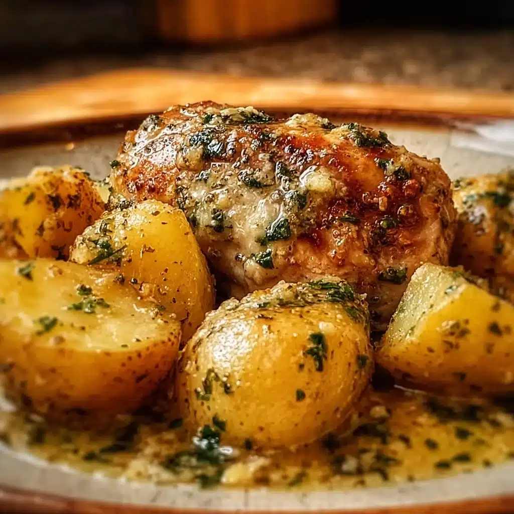 Garlic Parmesan Crockpot Chicken and Potatoes
