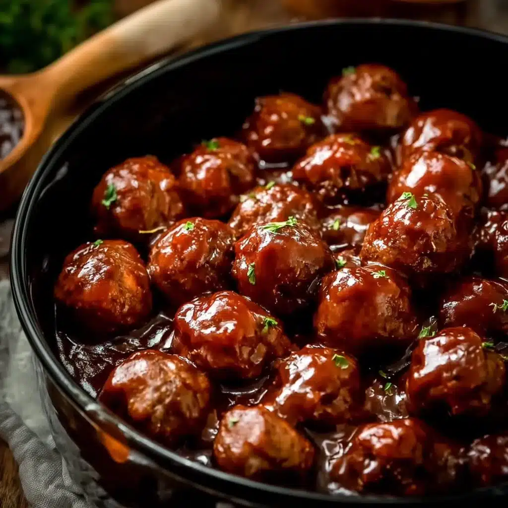 Easy Crockpot BBQ Meatballs - Gluten Free