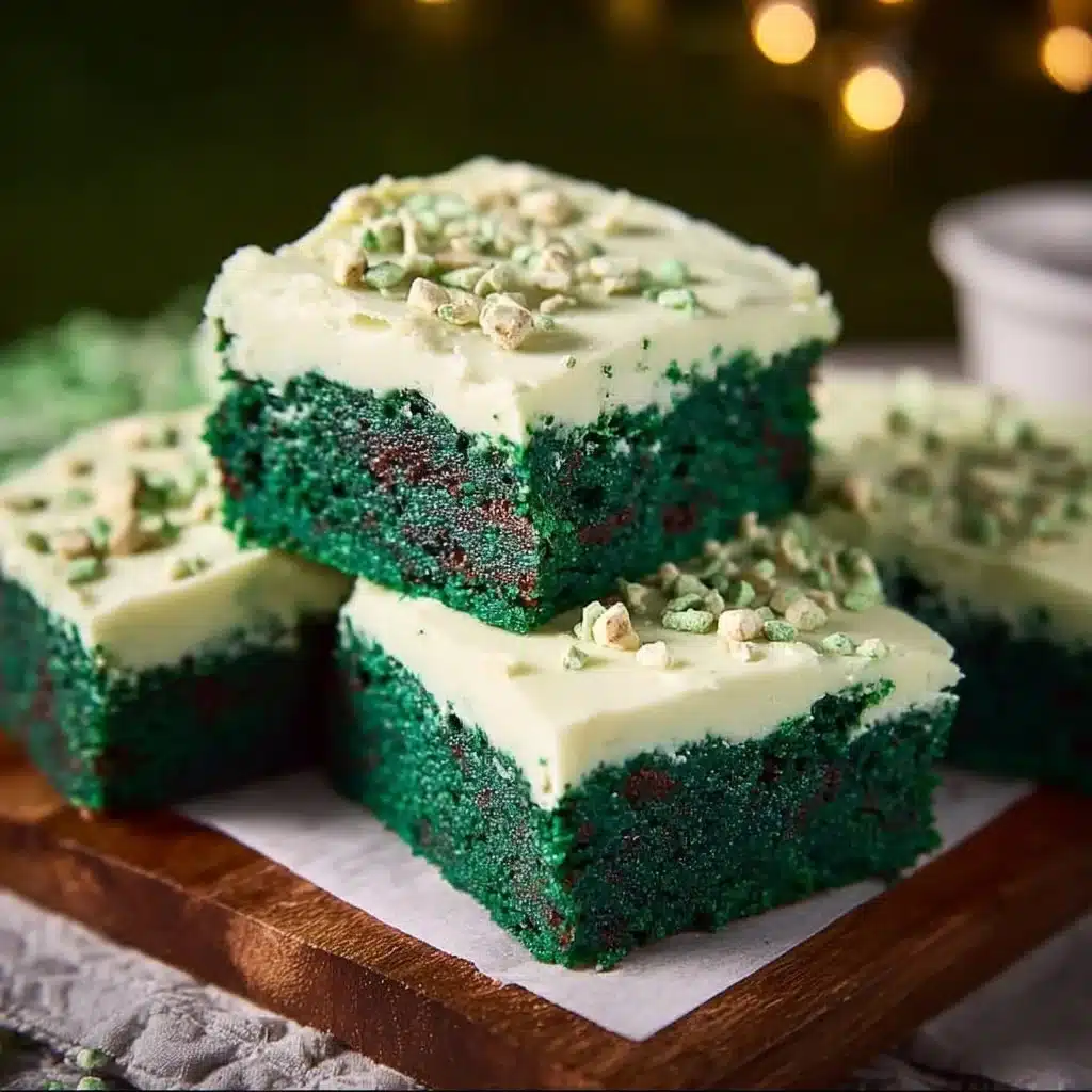 Green Velvet Brownies with Cream Cheese Frosting