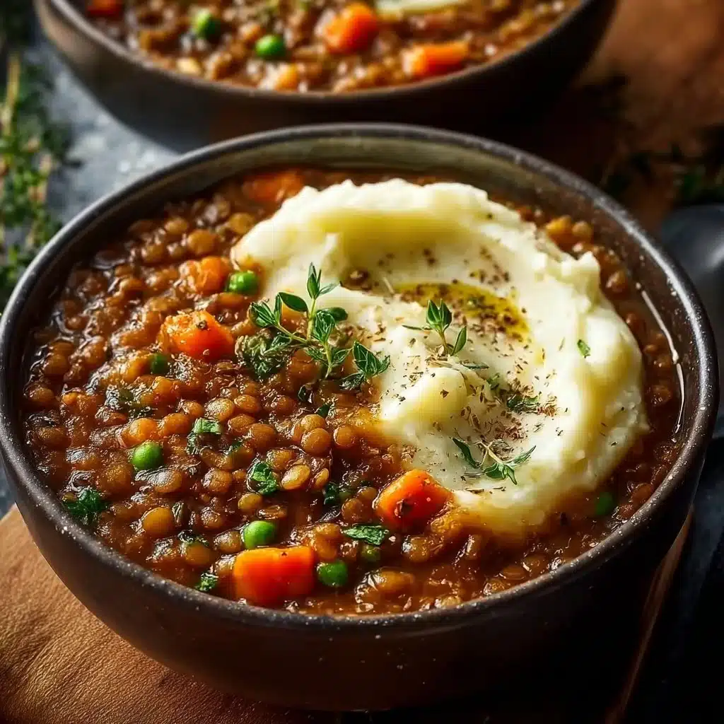 Hearty Lentil Stew & Creamy Mashed Potato Bowl