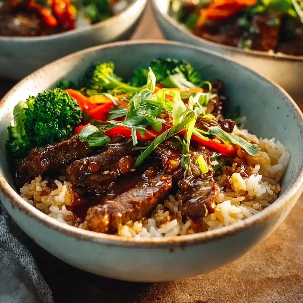 Honey Soy Beef Rice Bowls