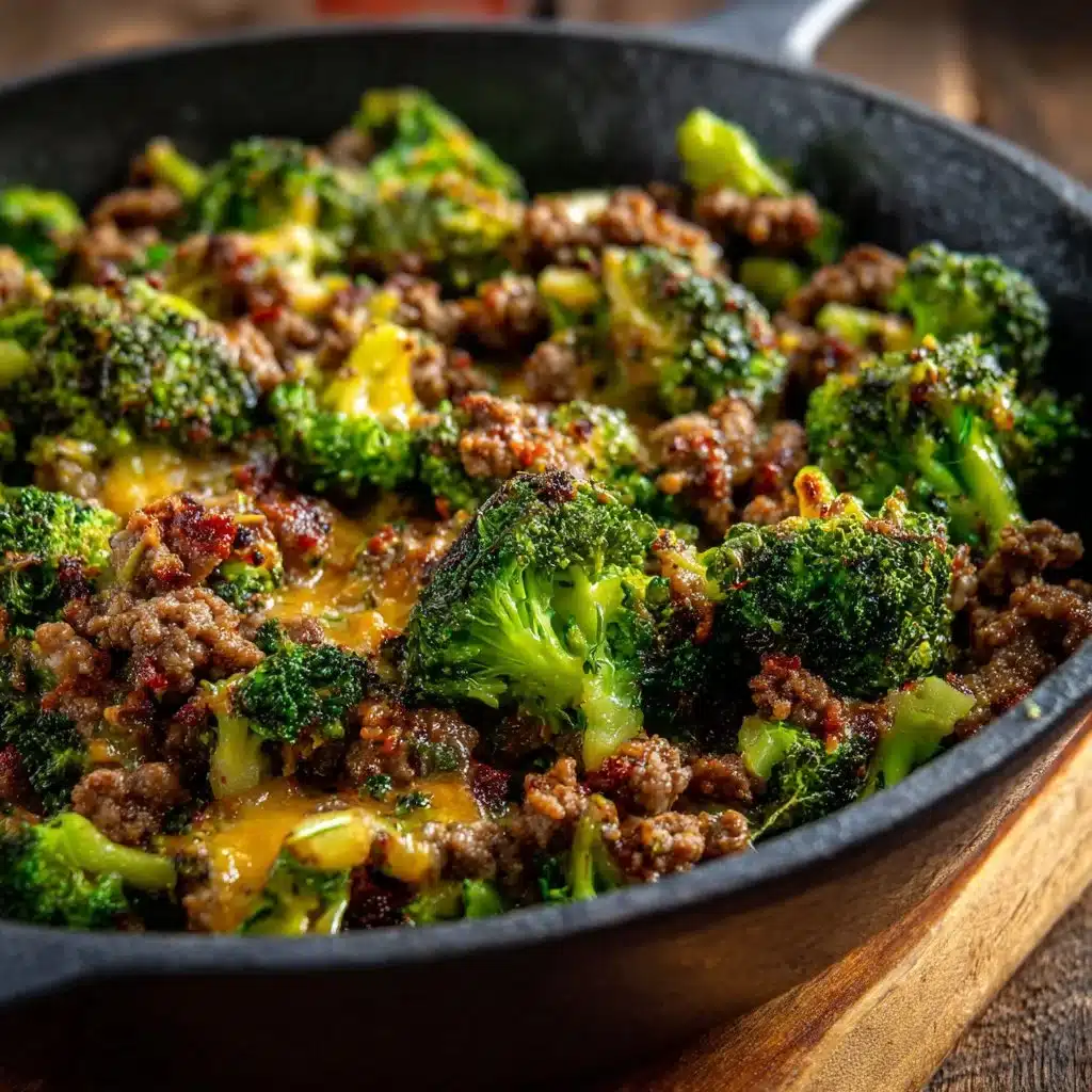 Keto Hamburger Broccoli Skillet