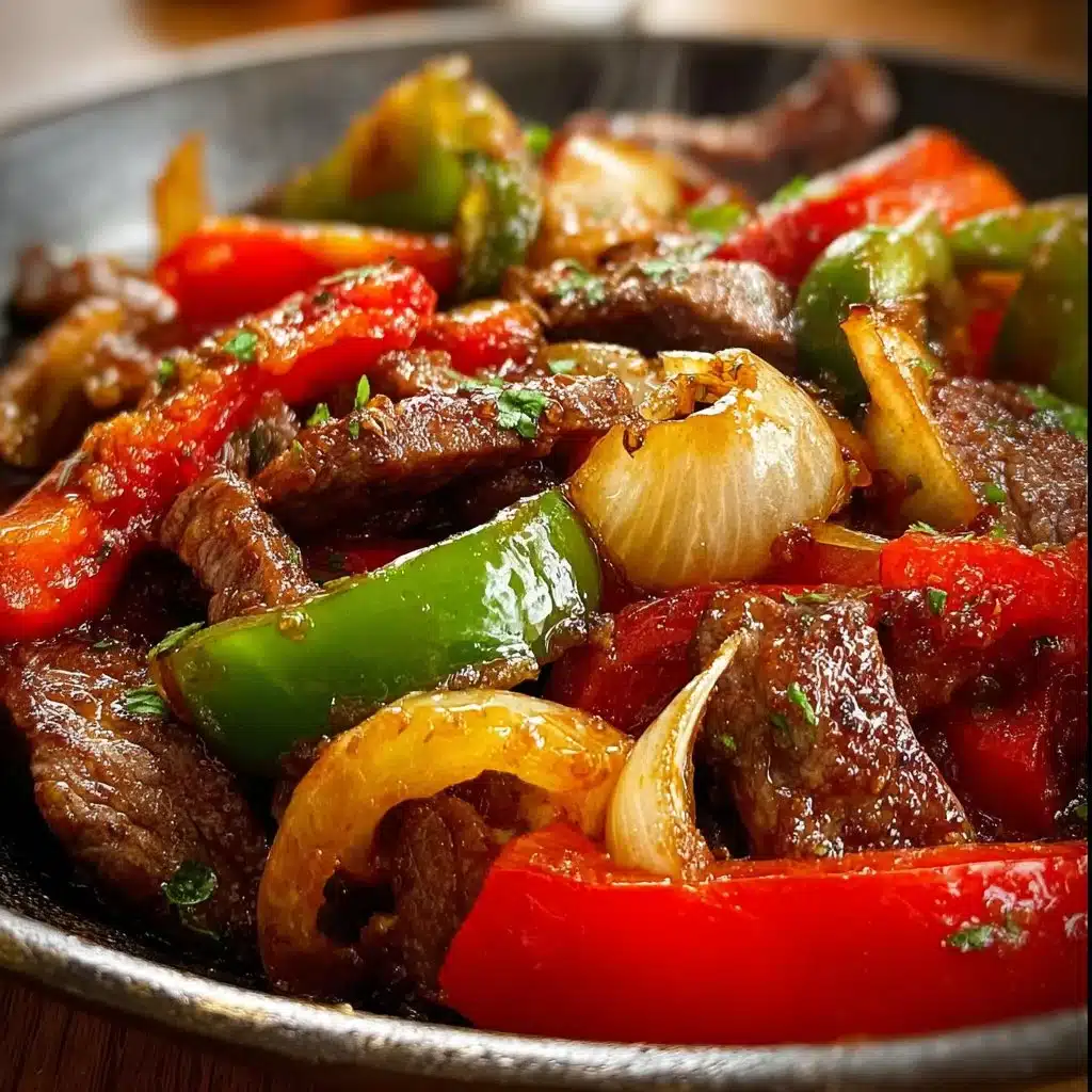 Pepper Steak with Bell Peppers and Onion