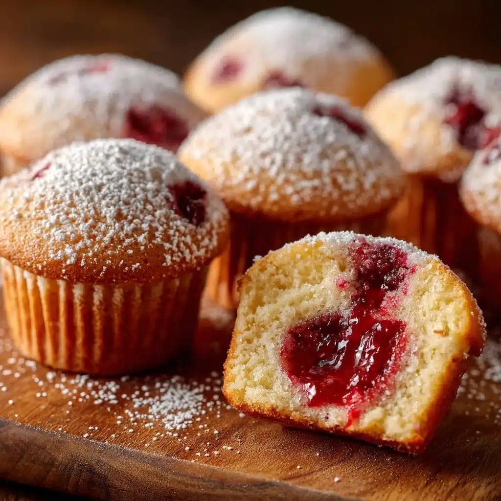 Raspberry Filled Donut Muffins