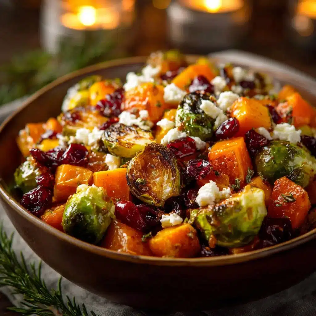 Roasted Seasonal Vegetables with Cranberry Glaze