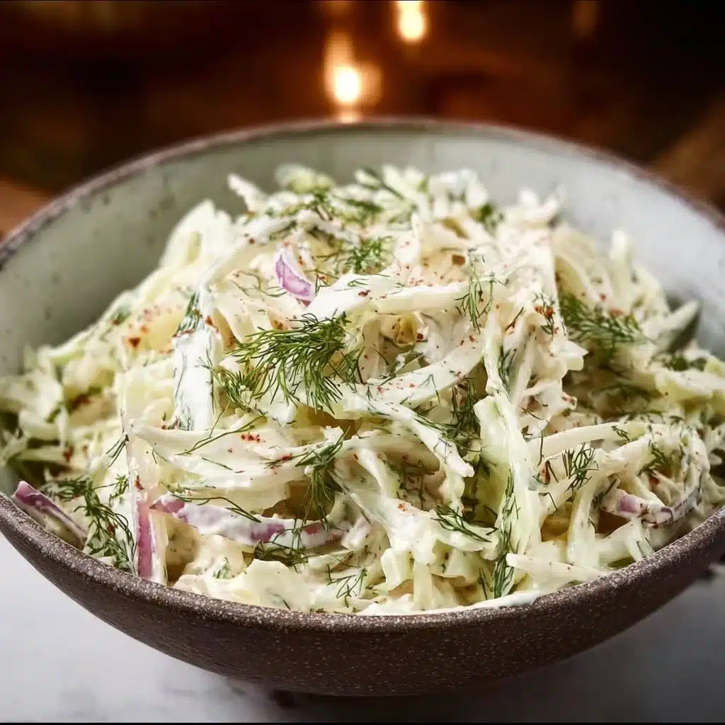 Simple Fennel Slaw - with yogurt dill dressing