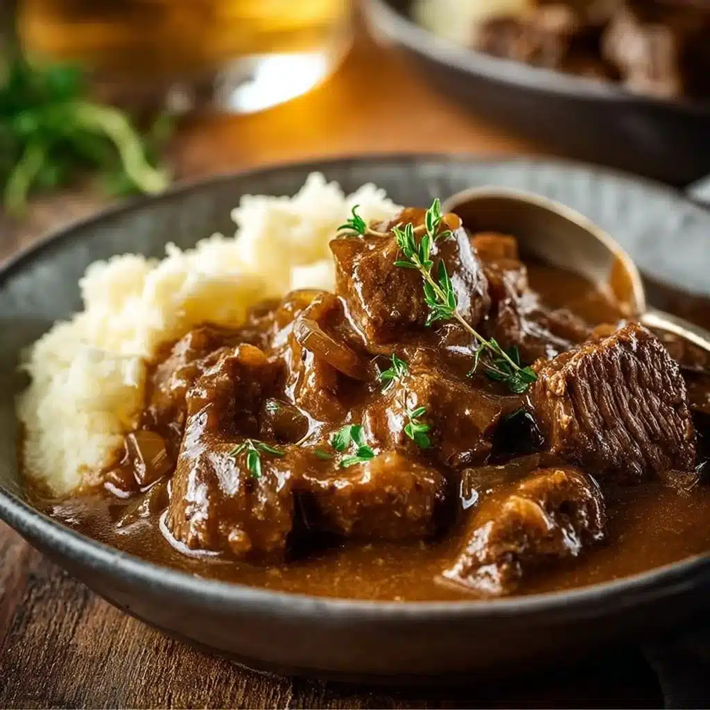 Slow Cooker Beef Tips and Gravy