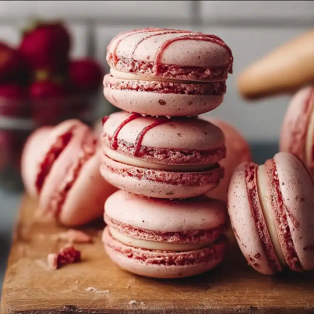 Strawberry Macarons